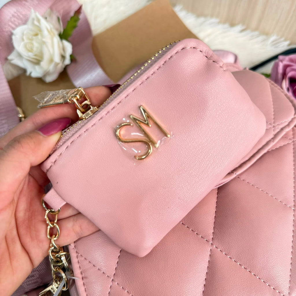 Bolsa crossbody acolchada rosa de Steve Madden