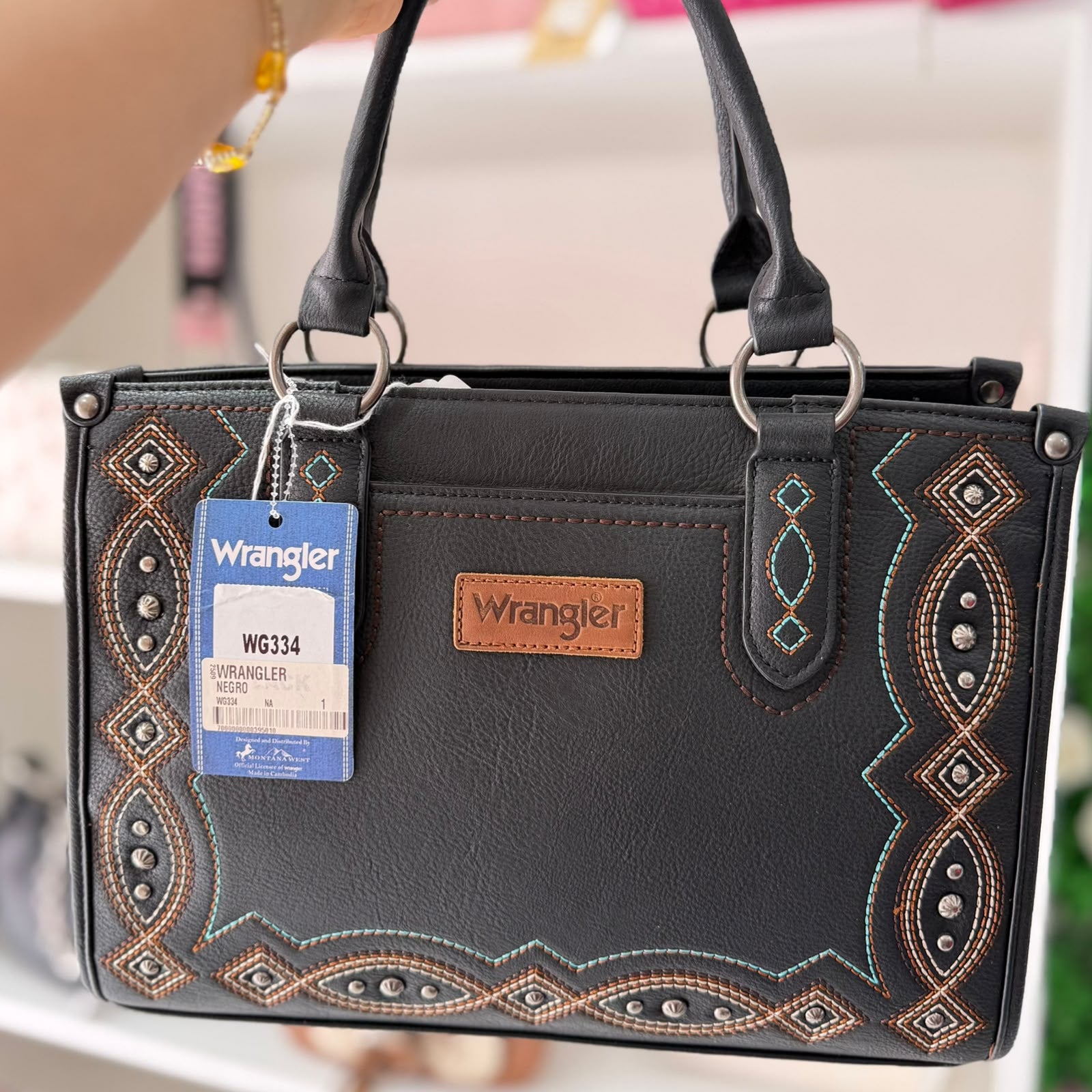 Bolsa de mano negra Wrangler