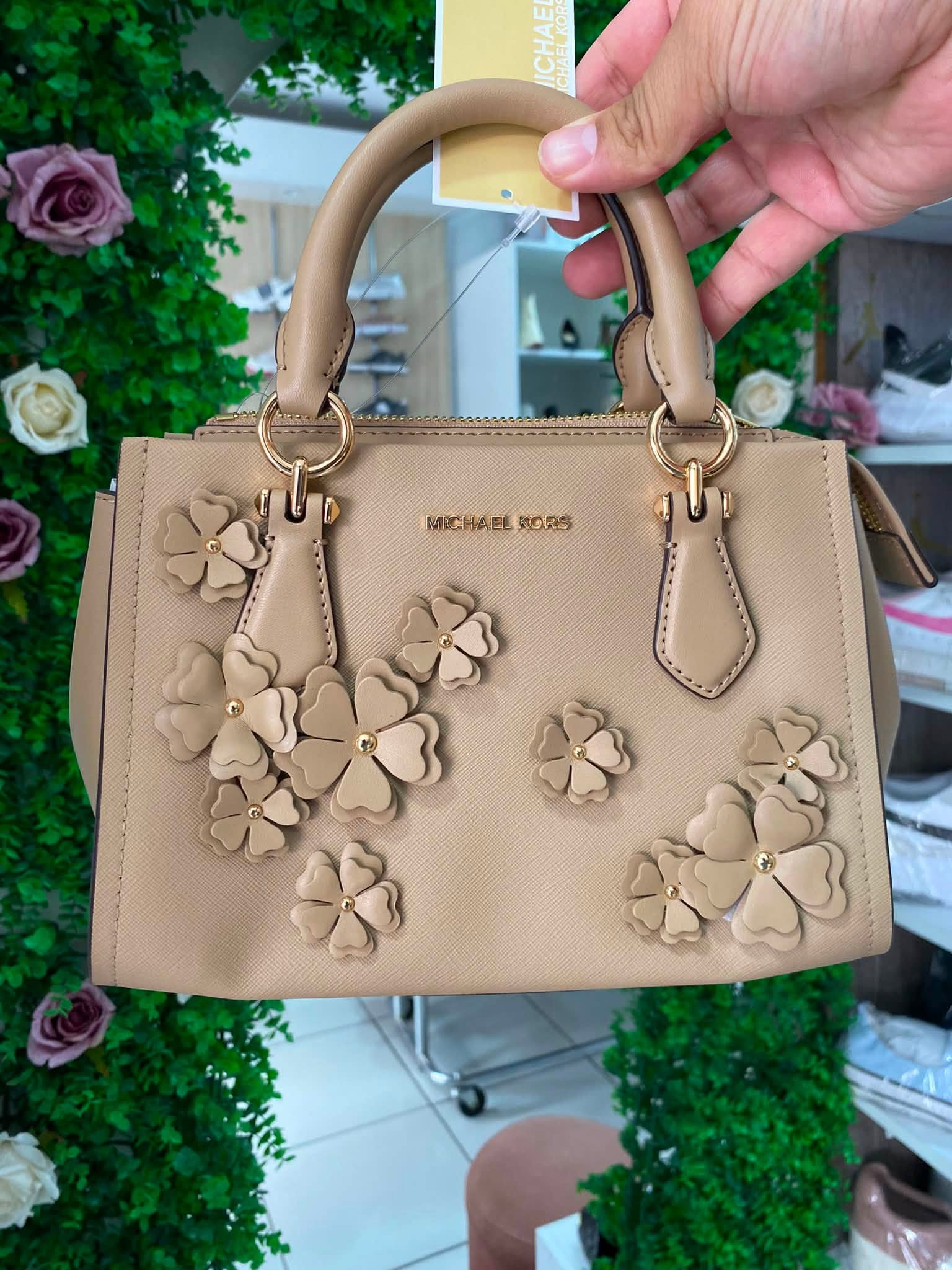 HANDBAG MICHAEL KORS BEIGE FLORAL