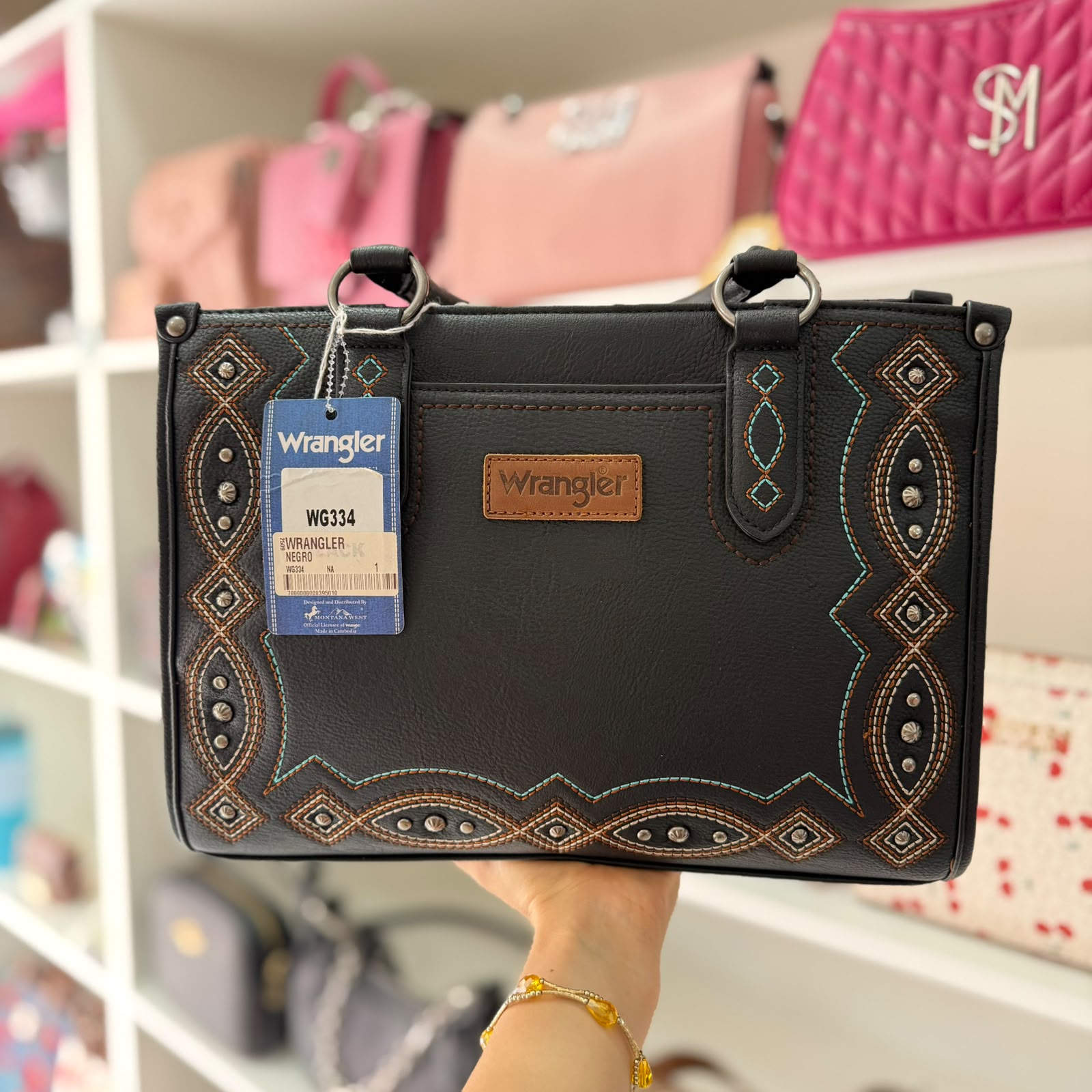Bolsa de mano negra Wrangler