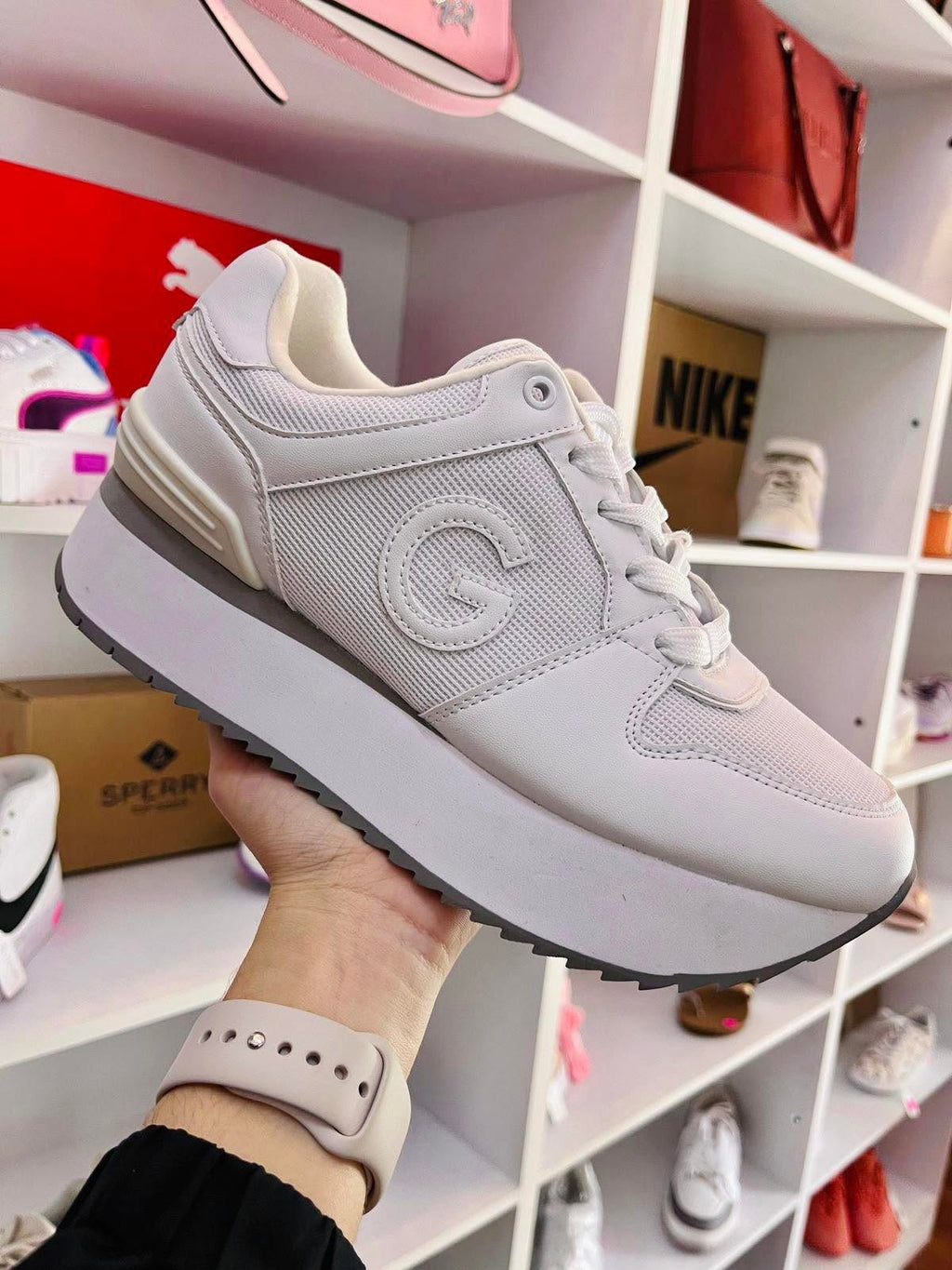 GUESS TOTAL WHITE PLATAFORMA ALTA